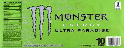 Monster Energy Drink Ultra Paradise 16 Fl Oz (Pack Of 10)