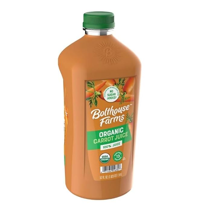Bolt house Farm Organics 100% organic juice | 52 oz - Elite (Pack of 3 Organic Carrot)