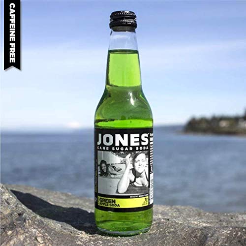 Jones Soda 12 ounce Glass Bottles (Green Apple 12 Bottles)