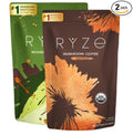 RYZE SUPERFOODS All Day Energy Bundle with Mushroom Medium Roast Coffee + Mushroom Matcha USDA Organic with 6 Adaptogenic Mushrooms + Matcha for Better Energy Focus Digestion 30+30 serving