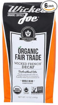 Wicked Joe Coffee Bean Decaf Dark Roast 12 oz (Pack of 6)
