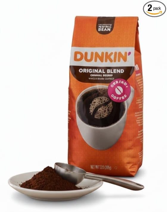 Dunkin' Donuts Medium Roast Whole Bean Coffee Original Blend (Pack of 2)