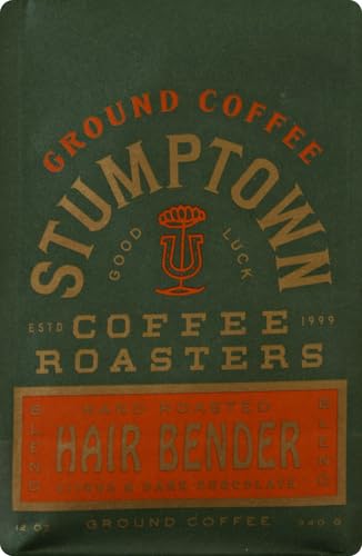 Stumptown Coffee Roasters Medium Roast Ground Coffee - Hair Bender 12 Ounce Bag Flavor Notes of Citrus and Dark Chocolate (Pack of 3)