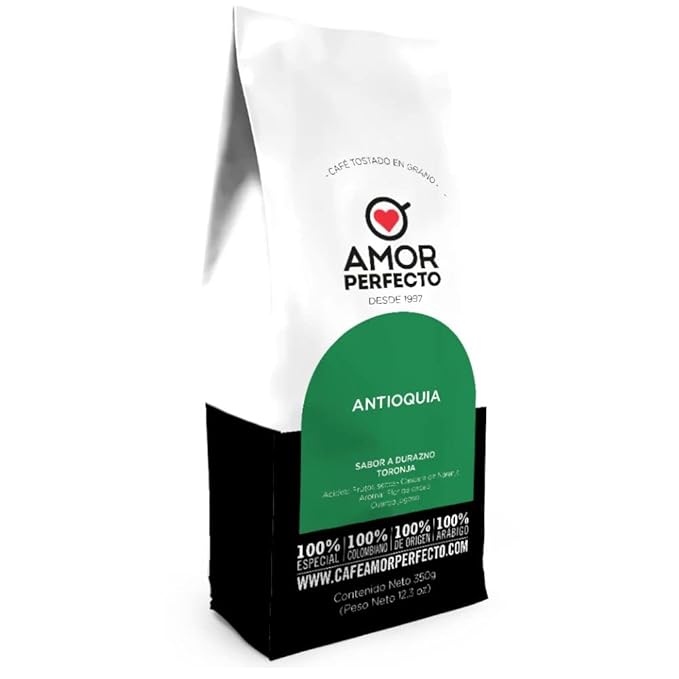 Amor Perfecto coffee roasted ground Coffee (2 pack) Sweet – Citric-Fruit Notes &amp Peach - Grapefruit flavor Cafe amor perfecto Colombiano Dulce – Notas Cítricas- Frutales y durazno - toronja Colomb