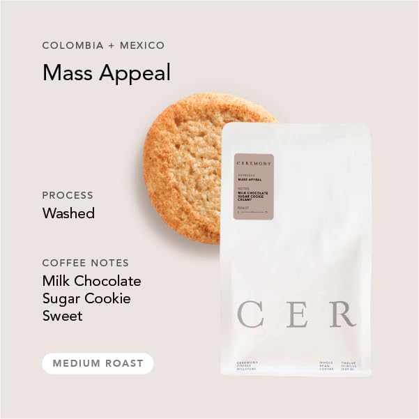 Ceremony Coffee Roasters - Espresso Variety Pack - Specialty Ground Coffee Mass Appeal &amp Destroyer Espresso Blends- 2x12oz Bags (Espresso - Fine Grind)