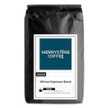 Merrystone Coffee African Espresso Blend | ROASTED TO ORDER Medium-Dark Roast ESPRESSO GROUND | 2 LB Bag | Citrus Zest &amp Dark Chocolate Flavor | Ethiopian Rwandan &amp Kenyan Peaberry Coffee