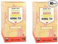 Trader Joes Organic Ginger Turmeric Herbal Tea 20 envelopes each - PACK OF 4