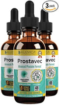 Prostavec Advanced Prostate Support Supplement - Liquid Formula for Faster Absorption with Pygeum Saw Palmetto Stinging Nettle + Turmeric &amp Damiana - Vegan Non-GMO - 6 fl oz
