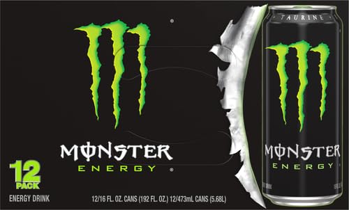 Monster Energy Drink Green Original 16 Ounce (Pack of 12)