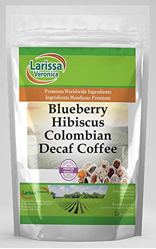 Blueberry Hibiscus Colombian Decaf Coffee (Gourmet Naturally Flavored Whole Coffee Beans) (16 oz ZIN: 562375)