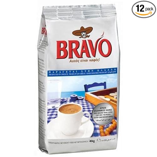 Bravo Greek Coffee 16oz 454g | 12 pack case |