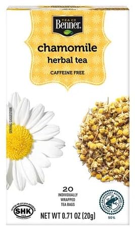 60 Ct of Chamomile Tea Caffeine Free 20 Individually Wrapped Tea Bags 0.92 oz (Pack of 3)
