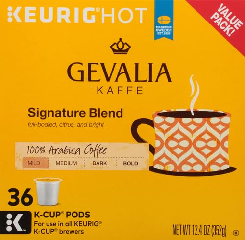 Gevalia Signature Blend Mild Roast K-Cup Coffee Pods (36 Pods)