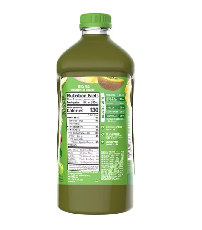 Bolt house Farm Green Goodness 100% Fruit Juice Smoothie | 52 oz (Pack of 3)