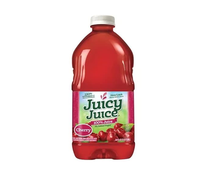 Juicy Juice Cherry 100% Juice Four 64 Fl Ounce Bottles No Sugar Added Drink Vitamin C 4 Pack by ZIUU