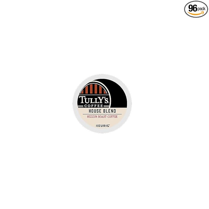 Tully's Coffee House Blend K-Cup for Keurig K-Cup Brewers (MEDIUM ROAST COFFEE-EXTRA BOLD) (Pack of 96)