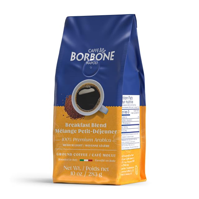 Caffè Borbone Breakfast Blend Medium Roast Ground Coffee 10 oz bag (3 Pack)