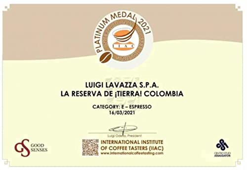 Lavazza ¡TIERRA! Colombia 100% Arabica Whole Bean Espresso Coffee 2.2 Pound Notes of tropical fruit are accompanied by scents of lime peel and jasmine