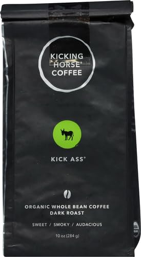 Kicking Horse CoffeeKick AssDark RoastWhole Bean10 Oz(Pack of 2)