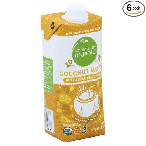 Simple Truth Organic Pineapple Flavored Coconut Water 16 oz (Pack of 6)
