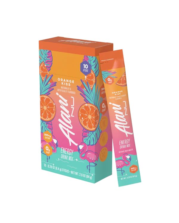 Alani Energy Drinks Mix Variety Pack (Pack of 30) | Hawaiiian Shaved Ice Pink Slush &amp Orange Kiss | Sugar-Free Low-Calorie Energy Boost Drink | Product delivered exactly as depicted in the imag