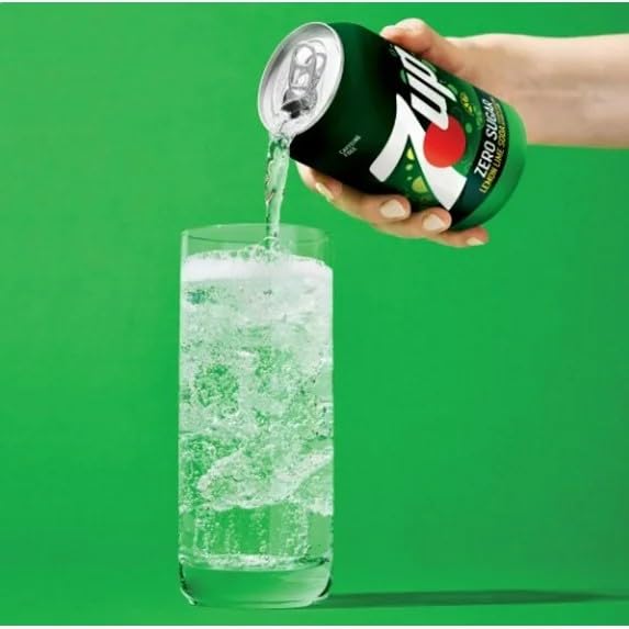 lemon lime Zero Sugar SevenSoda 12 Oz. Pack of 24