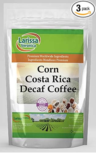 Corn Costa Rica Decaf Coffee (Gourmet Naturally Flavored Whole Coffee Beans) (16 oz ZIN: 550530) - 3 Pack