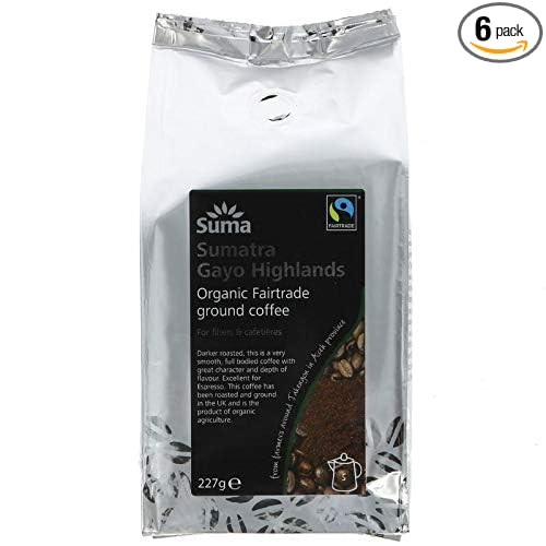 Suma Sumatra Ground Coffee 227g (Pack of 6)