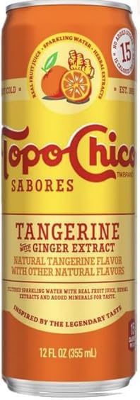 Topo Chico Sabores Variety Pack - Tangerine Ginger Blueberry Hibiscus &amp Lime Mint | 3 Flavors | 12 Fl Oz (Pack of 12)