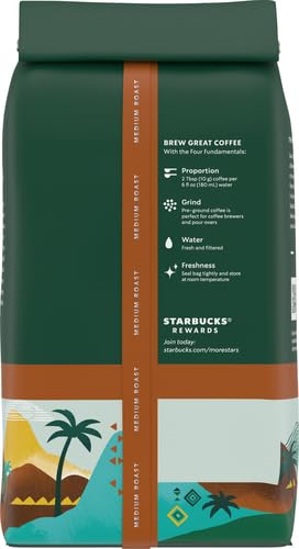 Starbucks Ground Coffee—Medium Roast Coffee—Colombia—100% Arabica—1 bag (12 oz) (Pack of 2)
