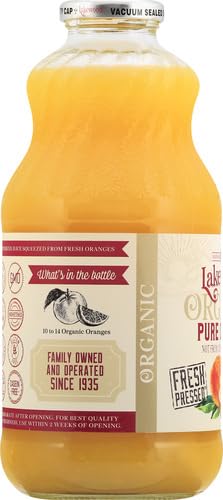 Lakewood Organic Pure Orange Juice 32 FZ (Pack of 5)