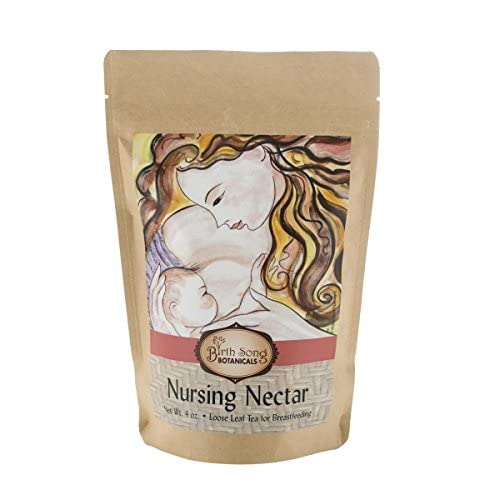 Birth Song Botanicals Nursing Nectar Herbal Breastfeeding Tea – Organic Lactation Tea to Increase Milk Supply Enhance Milk Production &amp Breastmilk Flow* – 40 Servings