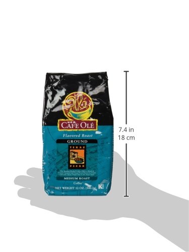 Cafe Ole Flavored Roast Texas Pecan Ground Coffee 12 Oz. (Pack of 3)