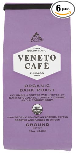 Veneto Cafe Coffee Ground Dark Roast 12 oz (Pack of 6)
