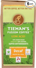 Tiemans Fusion Ground Decaffeinated Coffee Fused 10 oz (Pack of 6)