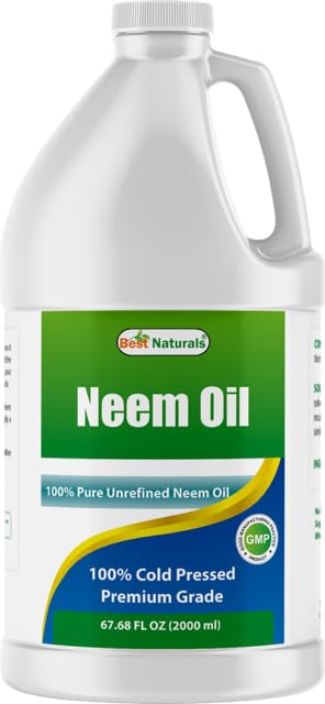 Best Naturals 100% Pure Neem Oil 100% Cold Pressed and Unrefined - 68 OZ (2000 ML)
