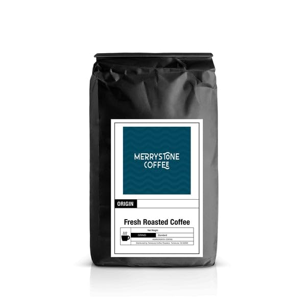 Merrystone Tanzania Single Origin Coffee Medium Roast Roasted to Order 5 Lb Standard Grind