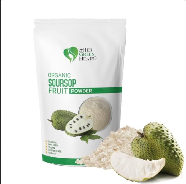 Soursop Fruit Powder – 100% Pure Dried Soursop (Graviola) Fruit Powder for Smoothies Teas &amp Culinary Use