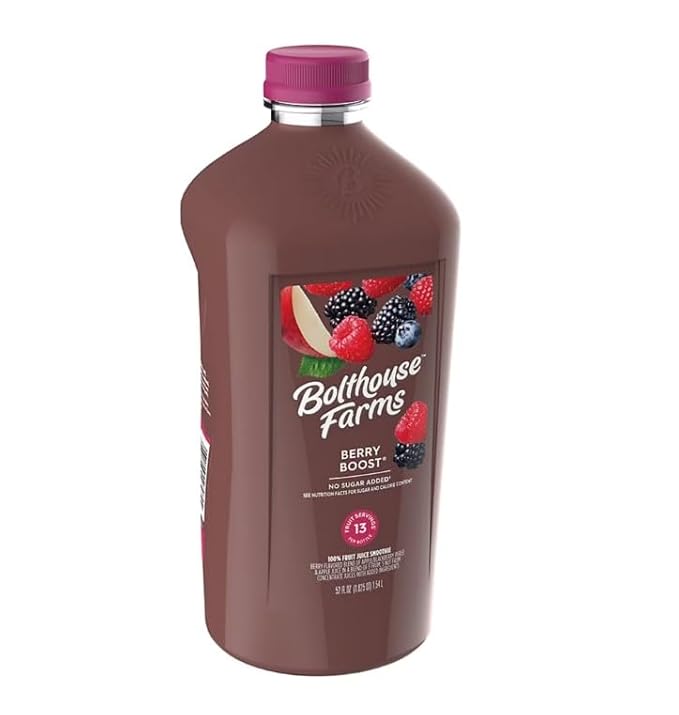 Bolt house Farm Berry Boost 100% Fruit Juice Smoothie | 52 oz (Pack of 3)