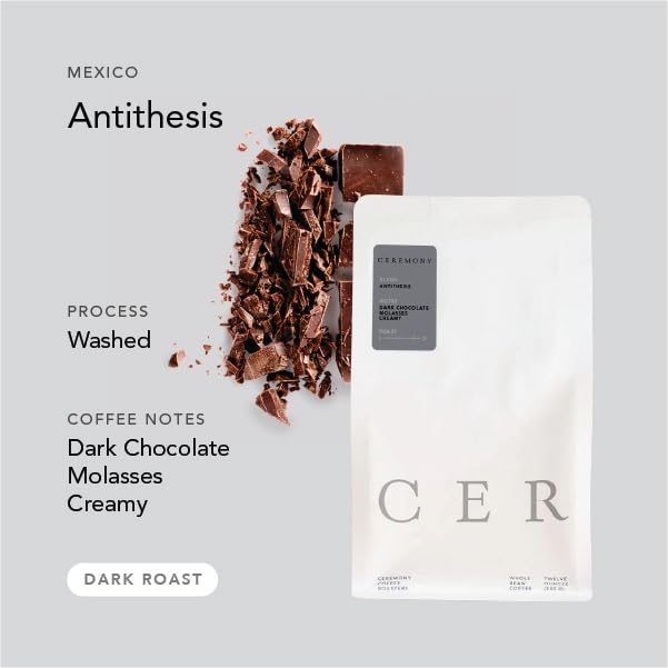 Ceremony Coffee Roasters - House Coffees Roast Variety Pack - Specialty Ground Coffee Antithesis Synthesis &amp Thesis Blends- 3 x 12oz bags (French Press - Coarse Grind)