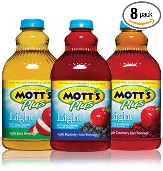 Motts Light Apple Juice 64 Fluid Ounce Jug -- 8 per case.