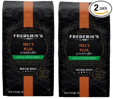 Decaf Pike's Peak Ground Coffee Medium Roast (2 Bags 12 oz. each)