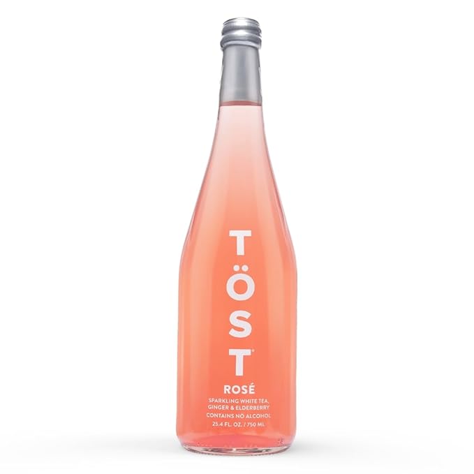 TÖST Rosé All-Natural Non-Alcoholic Sparkling Beverage 750 ML - 12 Pack
