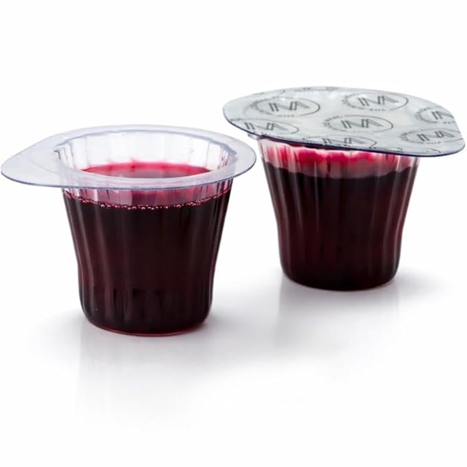 Pre-Filled Communion Cups with No Wafer Only Juice with 100% Concord Grape Juice - Box of 100