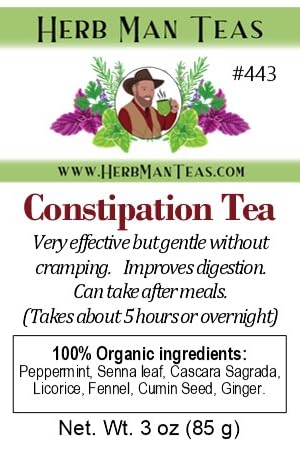 CONSTIPATION TEA – Bowel Regularity Gas &amp Bloating Support – Organic Loose Leaf – by Master Herbalist Khabir | Senna Leaf Cascara Sagrada &amp Fennel Seed