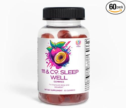 111 &amp Co. Sleep Well Gummies Adult Sleep Support Supplement 60 Count