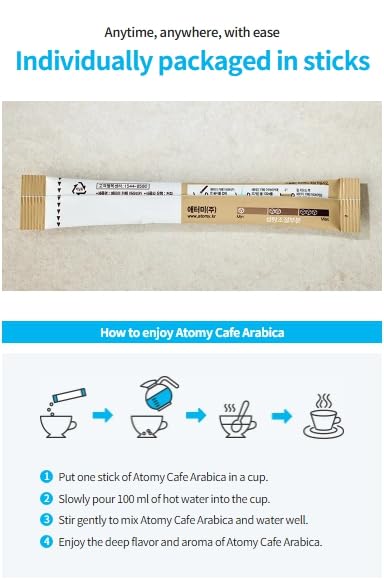 Atomy Arabica Instant Coffee Korean 3-in-1 Mix 50 Sticks