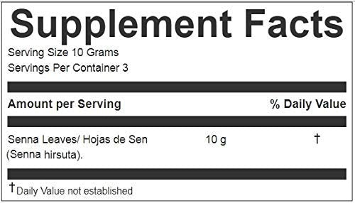 Hanan Peruvian Secrets Hojas de Sen Herbal Tea | 100% Natural Senna Leaves | 1.06oz / 30g | Naturally Aids in Gently Relieving Occasional Constipation and Bloating - 3 Pack