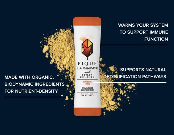 Pique La Ginger - Supports Healthy Immunity the Natural Inflammatory Response and Natural Detox Pathways - 28ct Single Serve Sticks (Pack of 1)
