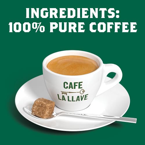 Cafe La Llave Cuban-Style Espresso Dark Roast Ground Coffee10 oz BricksIncludes 1 Bonus Cafe Gaviña – Rich Bold Flavor(Pack of 16)